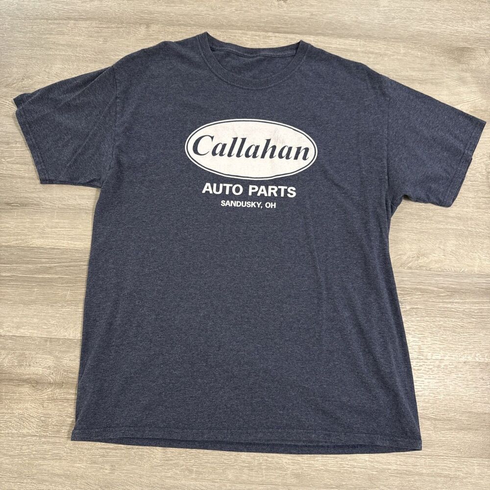 Callahan Auto Parts Shirt Tommy Boy Movie Chris Farley Men’s XL Blue